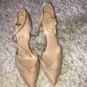 Nude pointed toe high heel